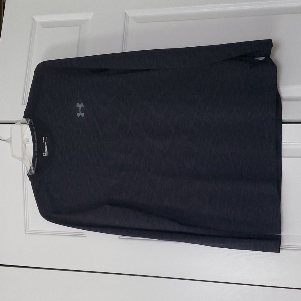 Men's Large Under Armour Black Heatgear Fitted Long Sleeve Shirt